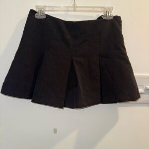 Black Pleated Mini Skirt